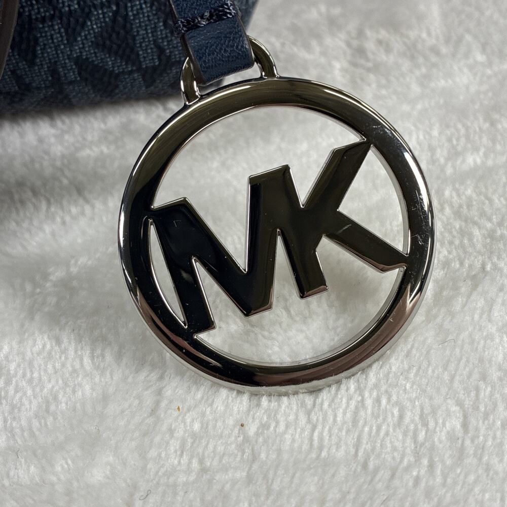 NWT Michael Kors Jet Set Travel Large Chain Shoulder Tote Bag Navy Multi Charity - Picture 5 of 16